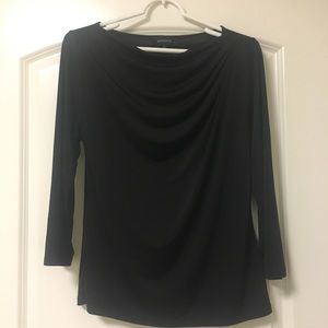 Jones New York Boat Neck Gathered Blouse